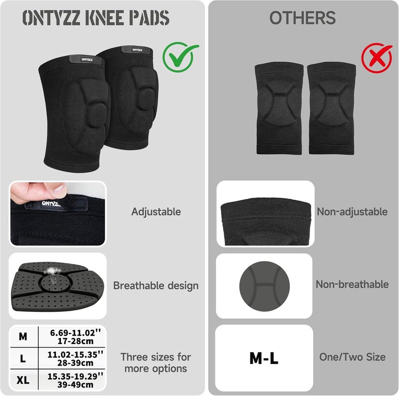 ONTYZZ Kids Knee Pads with Thicken Sponge Padding Breathable Stretchy Cotton Knee Pads Soft Knee Pads Guards Protective for Roller Skateboard Bike Scooter Outdoor Sports - Image 2